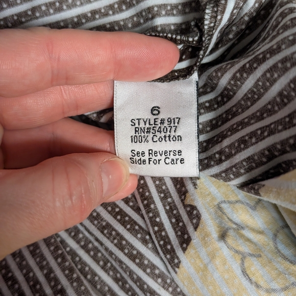 CAbi Black and Cream Floral A-Line Skirt - Picture 7 of 9